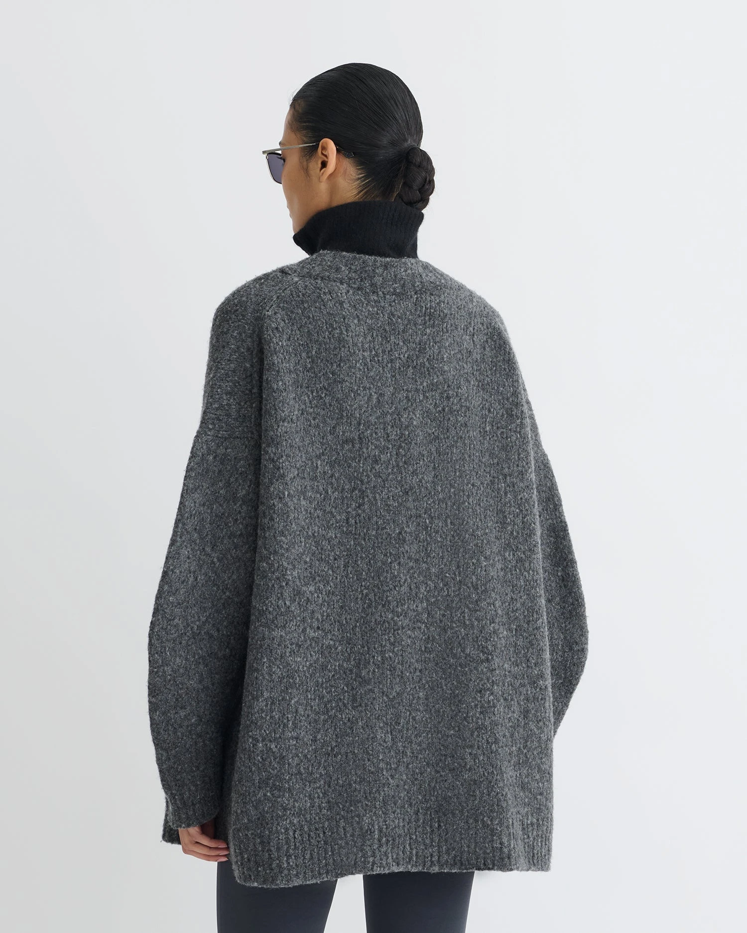 Nanushka Kylen - Contrast Brushed Merino Sweater - Charcoal/Black 7 Nanushka Kylen - Contrast Brushed Merino Sweater - Charcoal/Black - Image 7