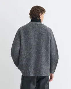 Nanushka Kylen - Contrast Brushed Merino Sweater - Charcoal/Black 17 Nanushka Kylen - Contrast Brushed Merino Sweater - Charcoal/Black -Nanushka Sale Store NU25PFSW17197 5