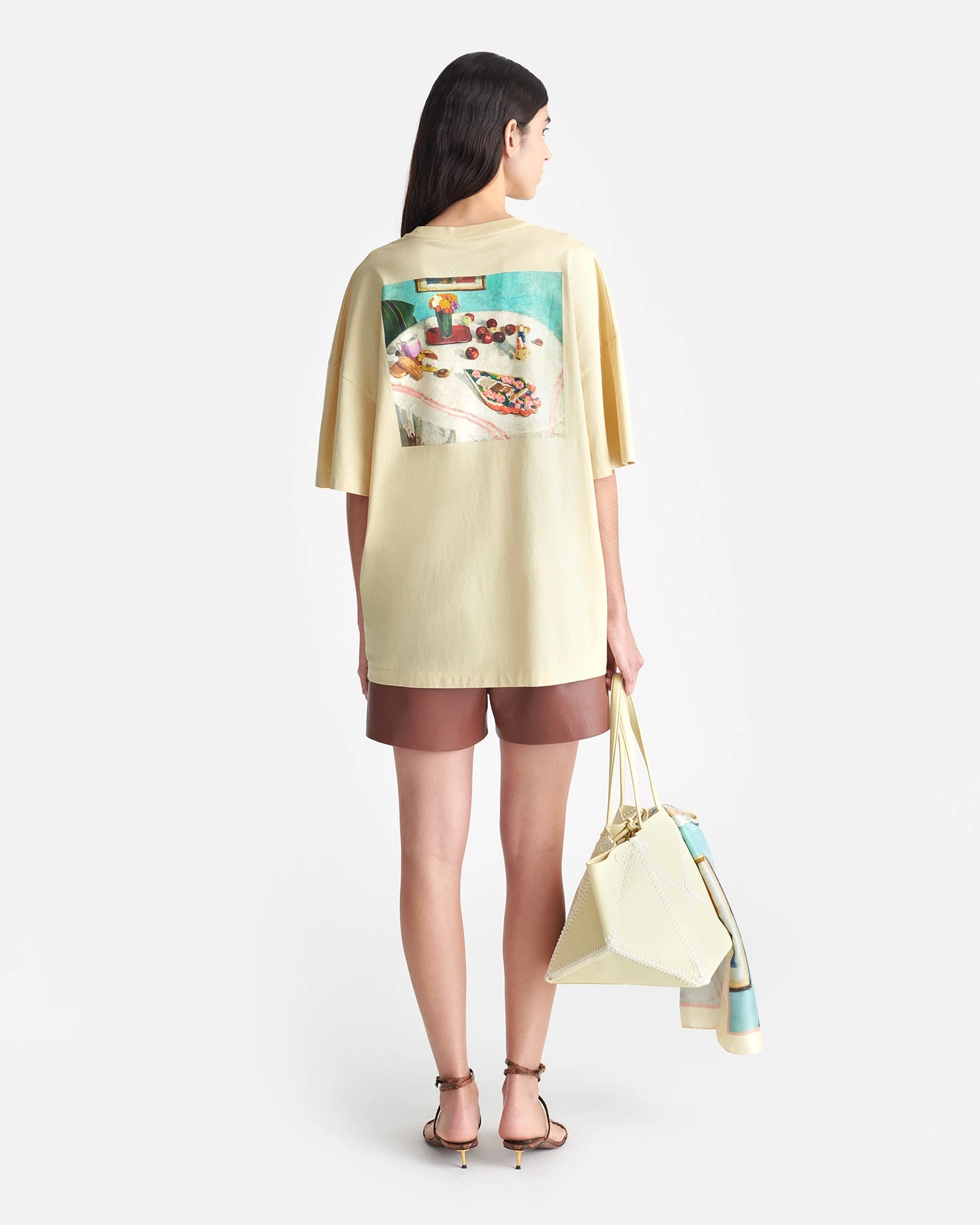 Nanushka Wren - Printed Cotton-Jersey T-Shirt - Creme/Gingerbread Heart 7 Nanushka Wren - Printed Cotton-Jersey T-Shirt - Creme/Gingerbread Heart - Image 7