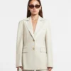Nanushka Hathi - Okobor™ Alt-Leather Blazer - Creme