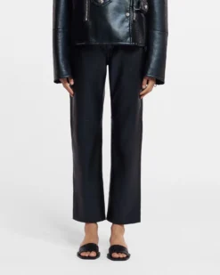 Nanushka Vinni - Okobor™ Alt-Leather Pants - Black -Nanushka Sale Store NW22CRPA00299 VINNI BLACK OKOBOR 04