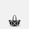 Nanushka Origami Tote Mini - Alt-Nappa Crochet Tote - Black/Crème