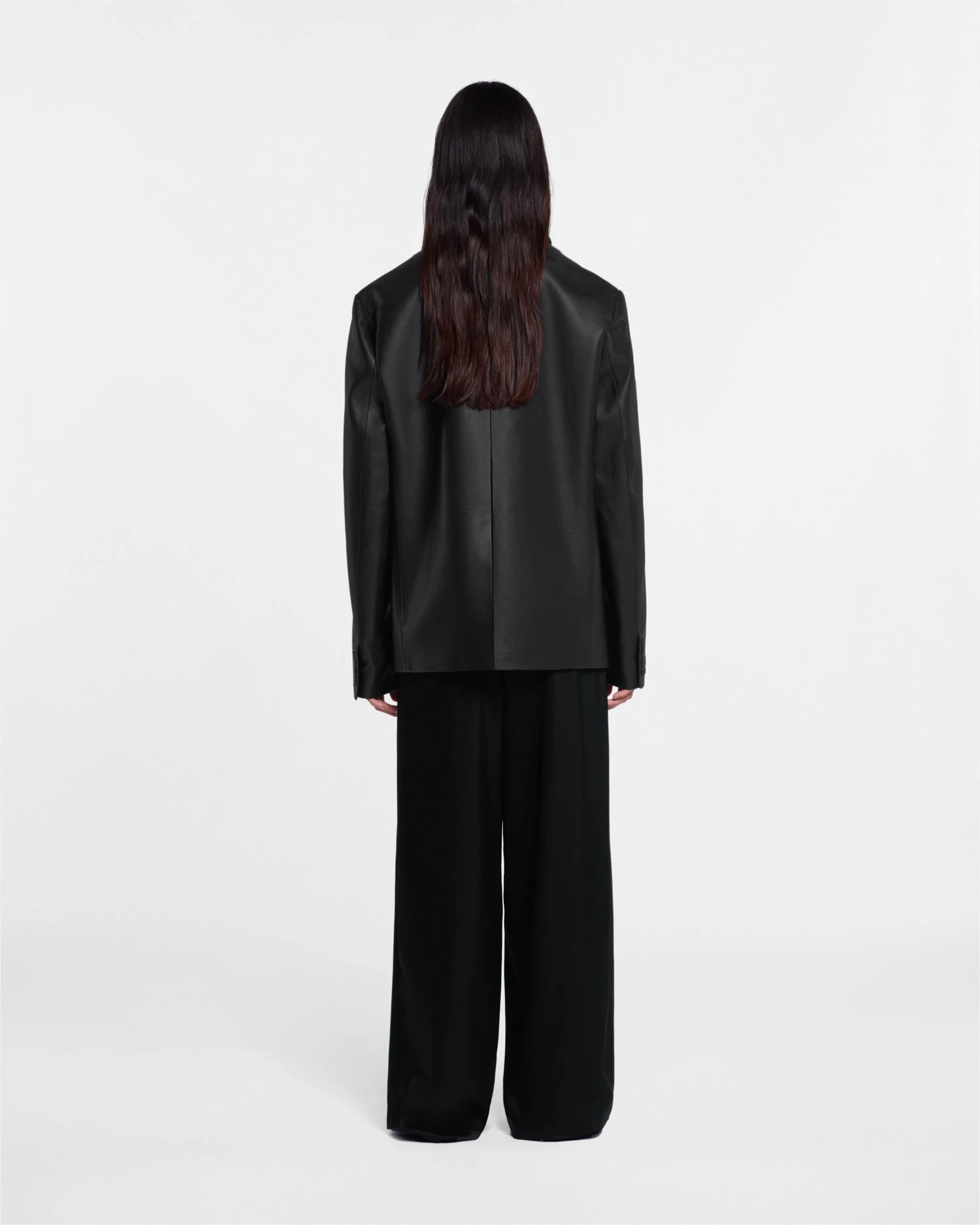 Nanushka Rox - Regenerated Leather Blazer - Black 2 Nanushka Rox - Regenerated Leather Blazer - Black - Image 2