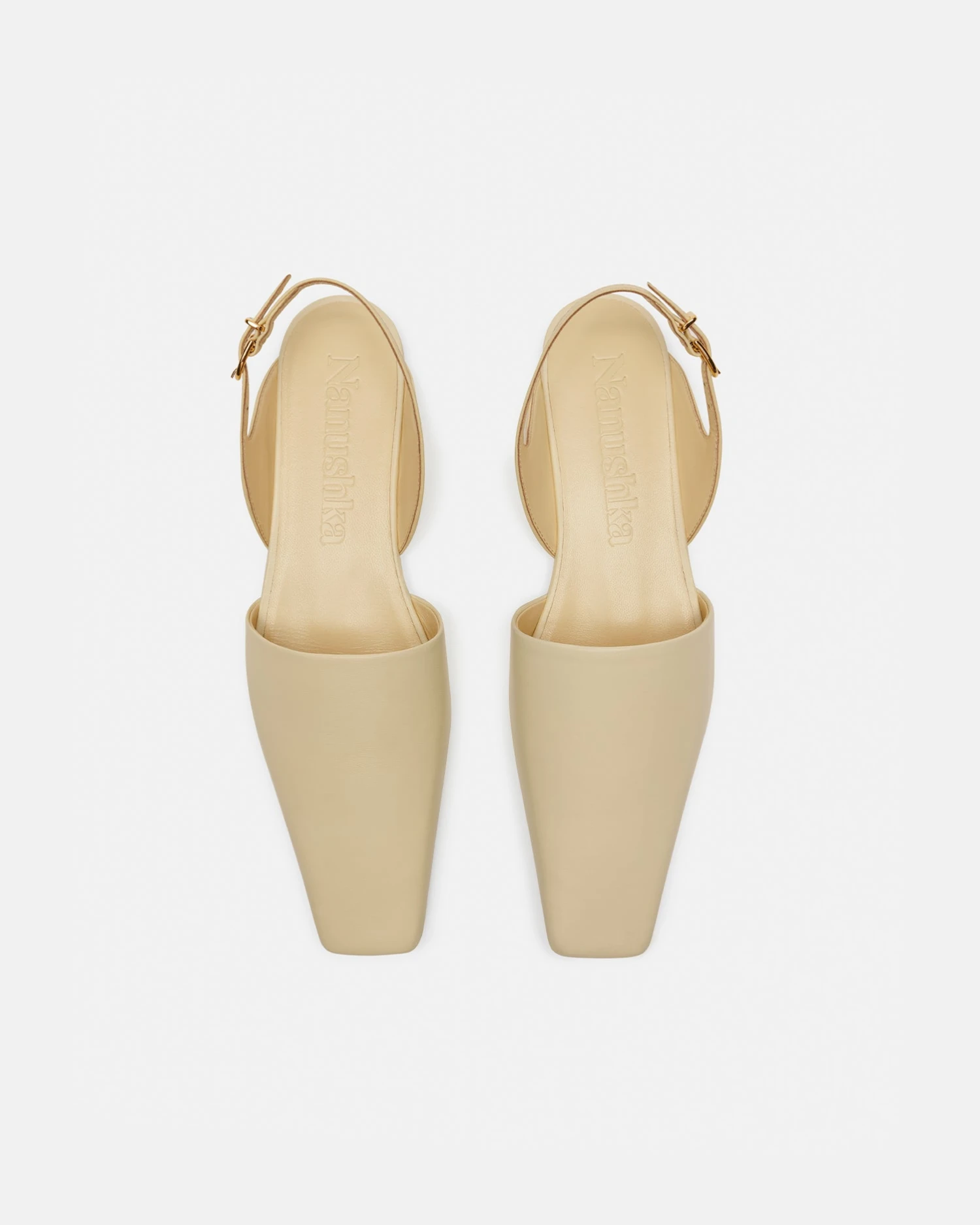 Nanushka Maimu - Leather Point-Toe Flats - Off White 2 Nanushka Maimu - Leather Point-Toe Flats - Off White - Image 2