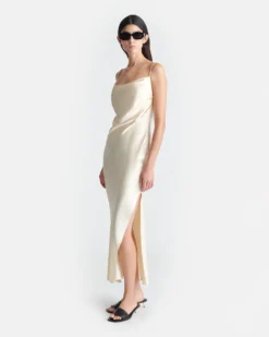 Nanushka Macia - Slip Satin Dress - Creme
