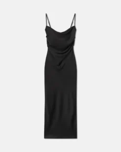 Nanushka Macia - Slip Satin Dress - Black -Nanushka Sale Store NW24CRDR04799 MACIA BLACK SLIP SATIN
