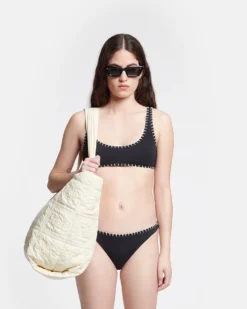 Nanushka Merve - Crochet Bikini Bottoms - Black -Nanushka Sale Store NW24PFHT07999MALTI BLACK CREME RECYCLEDNYLON CROCHET 2 d5a64af1 4417 4f03 b02b 087f5d42b096