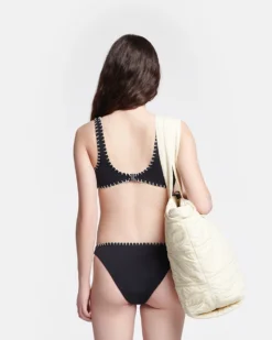 Nanushka Merve - Crochet Bikini Bottoms - Black -Nanushka Sale Store NW24PFHT07999MALTI BLACK CREME RECYCLEDNYLON CROCHET 5 034008aa e121 4b66 9be6 8543c24a37b4