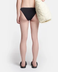 Nanushka Merve - Crochet Bikini Bottoms - Black -Nanushka Sale Store NW24PFHT08099 MERVE BLACK CREME RECYCLEDNYLON CROCHET 6