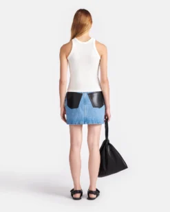 Nanushka Herve - Ribbed-Jersey Tank Top - Off White -Nanushka Sale Store NW24PFTP2470 HERVE OFF WHITE COTTON RIB JERSEY 02