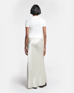 Nanushka Axton - Cropped Ribbed Cotton-Jersey T-Shirt - Off White -Nanushka Sale Store NW24PFTP2490 AXTON OFF WHITE COTTON RIB JERSEY 2