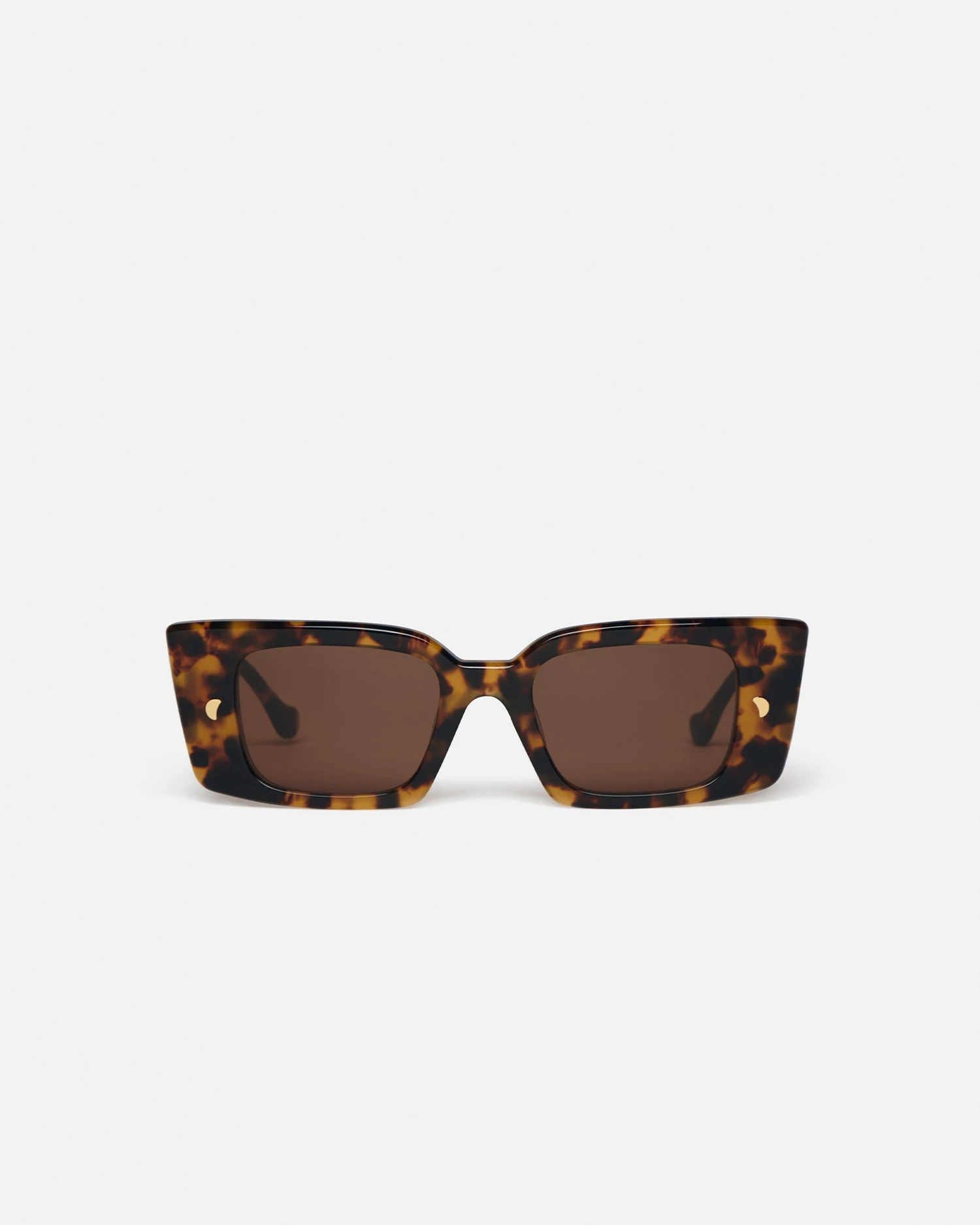 Nanushka Carmel - Bio-Plastic Rectangle-Frame Sunglasses - Dark Amber 1 Nanushka Carmel - Bio-Plastic Rectangle-Frame Sunglasses - Dark Amber