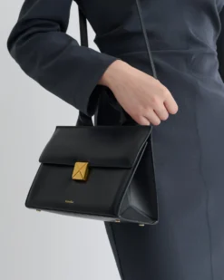 Nanushka The SANDI Lock - Top Handle Bag - Black -Nanushka Sale Store NW25CRBG01299