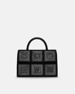 Nanushka The SANDI Symbol - Top Handle Bag - Black