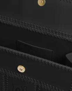 Nanushka The SANDI Symbol - Top Handle Bag - Black -Nanushka Sale Store NW25CRBG01399SANDISYMBOL BLACK BLACK ALT NAPPA CROCHET 05