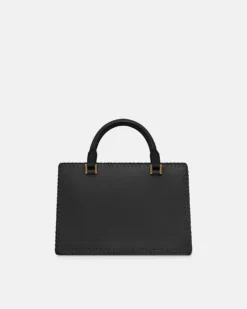 Nanushka The SANDI Symbol - Top Handle Bag - Black -Nanushka Sale Store NW25CRBG01399 SANDISYMBOL BLACK BLACK ALT NAPPA CROCHET 03