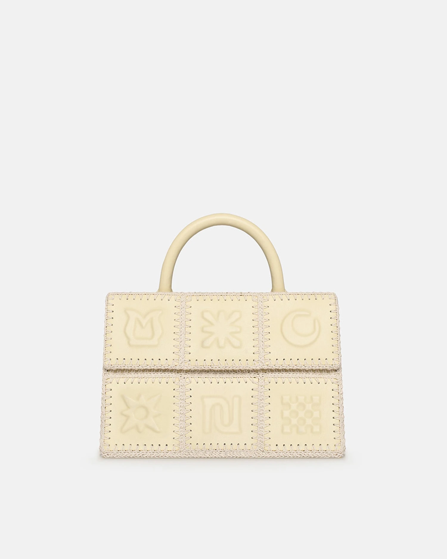 Nanushka The SANDI Symbol - Top Handle Bag - Moonbeam 1 Nanushka The SANDI Symbol - Top Handle Bag - Moonbeam