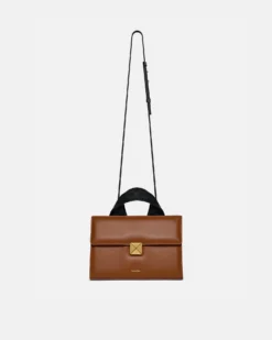 Nanushka The SANDI Lock - Top Handle Bag - Tan -Nanushka Sale Store NW25CRBG09503SANDILOCK TAN LEATHER 06 a4427144 8a58 4c8a 9176 74892f26aafb