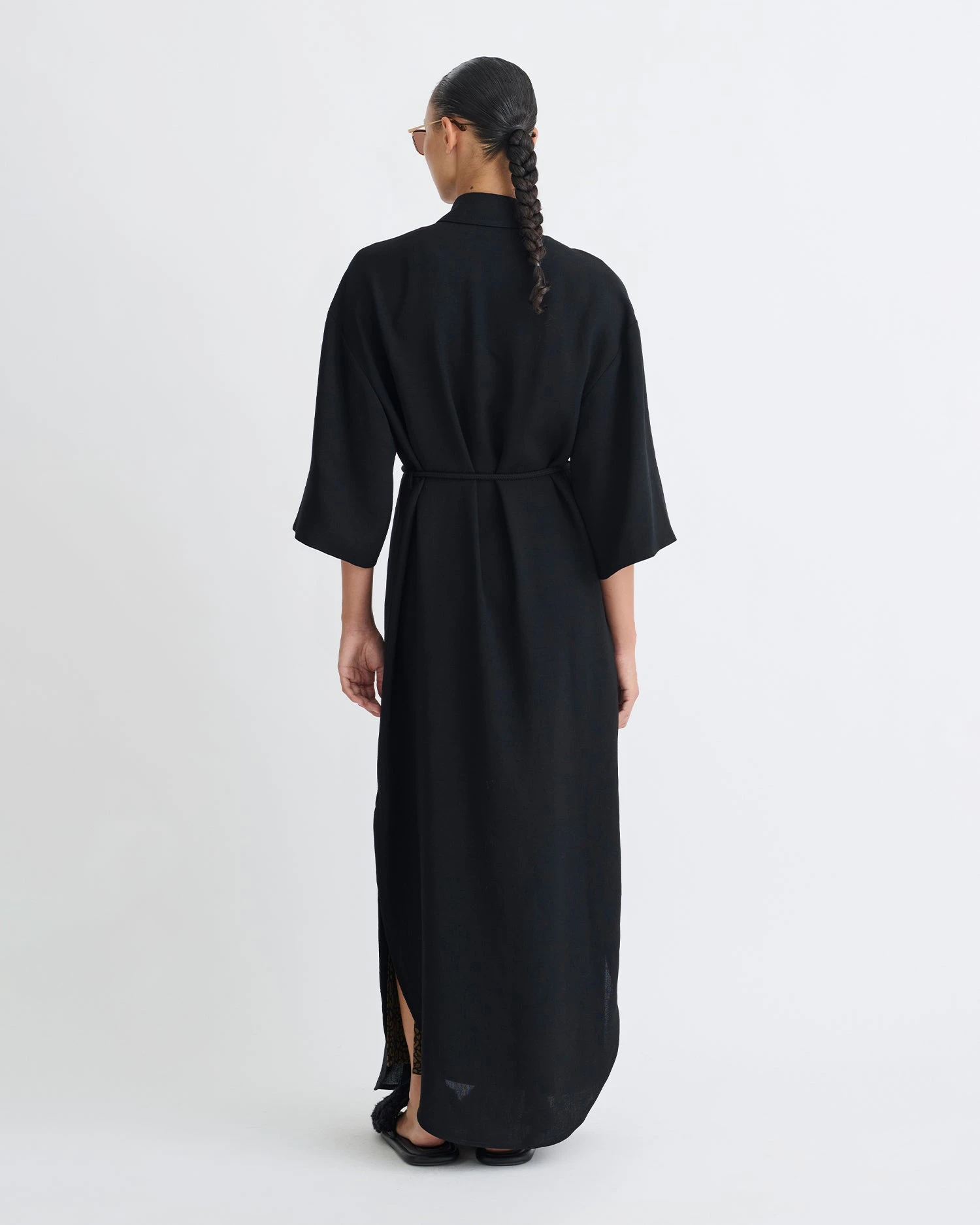Nanushka Damala - Tech Linen Shirt Dress - Black 3 Nanushka Damala - Tech Linen Shirt Dress - Black - Image 3
