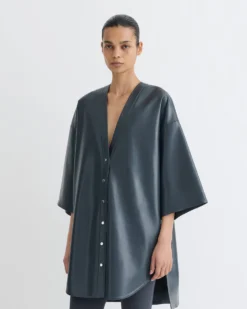 Nanushka Ingar - Okobor™ Alt-Leather Mini Dress - Steel Blue -Nanushka Sale Store NW25PFDR00255INGAR STEELBLUE OKOBOR 3