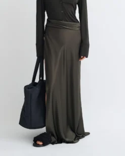 Nanushka Scylla - Mesh Jersey And Slip Satin Dress - Dark Green/Anthracite -Nanushka Sale Store NW25PFDR02969 3