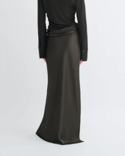 Nanushka Scylla - Mesh Jersey And Slip Satin Dress - Dark Green/Anthracite -Nanushka Sale Store NW25PFDR02969 4