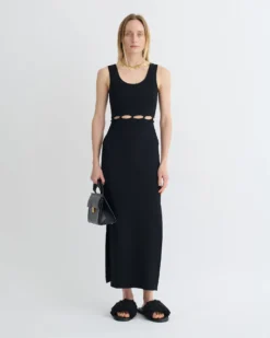 Nanushka Maves - Knitted Midi Dress - Black
