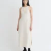 Nanushka Thoosa - Draped Crepe Melange Midi Dress - Creme