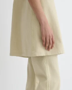 Nanushka Lidwina - Denim Mini Dress - Beige -Nanushka Sale Store NW25PFDR14273 4 33bc638f 1507 4f04 a251 da40016bf47f