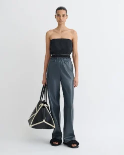 Nanushka Geb - Okobor™ Alt-Leather Pants - Steel Blue