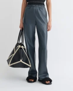 Nanushka Geb - Okobor™ Alt-Leather Pants - Steel Blue -Nanushka Sale Store NW25PFPA01255GEB STEELBLUE OKOBOR 3