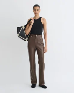 Nanushka Seldes - Regenerated Leather Pants - Chocolate