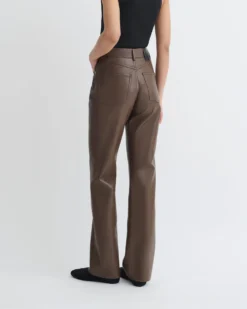 Nanushka Seldes - Regenerated Leather Pants - Chocolate -Nanushka Sale Store NW25PFPA15278 4