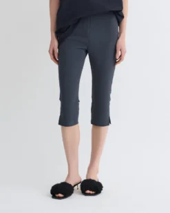 Nanushka Saoirse - Paper Jersey Capri Pants - Dusty Blue -Nanushka Sale Store NW25PFPA15855SAOIRSE DUSTYBLUE PAPERJERSEY 3