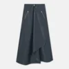 Nanushka Neith - Draped Okobor™ Alt-Leather Skirt - Steel Blue