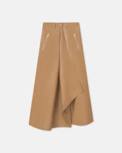 Nanushka Neith - Draped Okobor™ Alt-Leather Skirt - Oak -Nanushka Sale Store NW25PFSK01576NEITH OAK OKOBOR