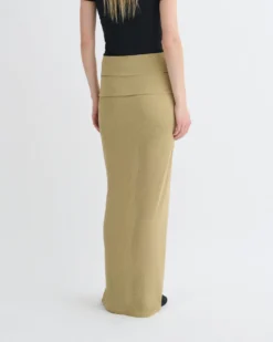 Nanushka Shanda - Draped Mesh Jersey Maxi Skirt - Sand -Nanushka Sale Store NW25PFSK08172 4