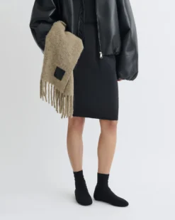 Nanushka Kaiya - Glass Poplin Skirt - Black -Nanushka Sale Store NW25PFSK11499 1