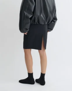 Nanushka Kaiya - Glass Poplin Skirt - Black -Nanushka Sale Store NW25PFSK11499 3