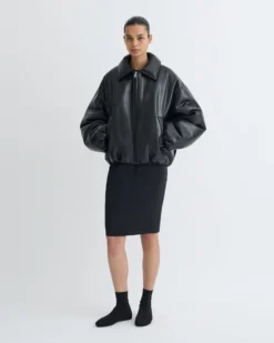 Nanushka Kaiya - Glass Poplin Skirt - Black