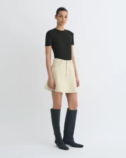 Nanushka Neah - Denim Mini Skirt - Beige