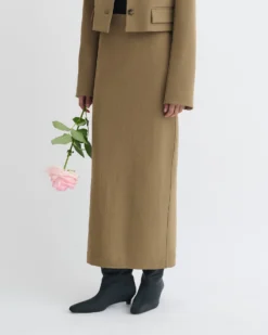 Nanushka Nya - Paper Jersey Midi Skirt - Brown -Nanushka Sale Store NW25PFSK16177NYA BROWN PAPERJERSEY db20ffad 4fe2 4575 9f6b 334a820895c3