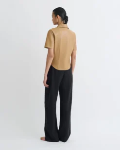 Nanushka Clare - Okobor™Alt-Leather Shirt - Oak -Nanushka Sale Store NW25PFTP00576 2
