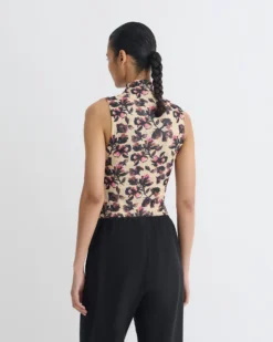 Nanushka Annyka - Printed Mesh Jersey Top - Tapestry Floral -Nanushka Sale Store NW25PFTP09031 4