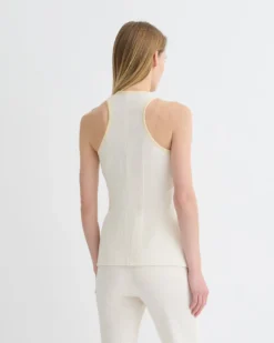 Nanushka Arne - Crepe Top - Creme -Nanushka Sale Store NW25PFTP11105 3