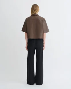 Nanushka Maisie - Regenerated Leather Shirt - Chocolate 8 Nanushka Maisie - Regenerated Leather Shirt - Chocolate -Nanushka Sale Store NW25PFTP14678 2