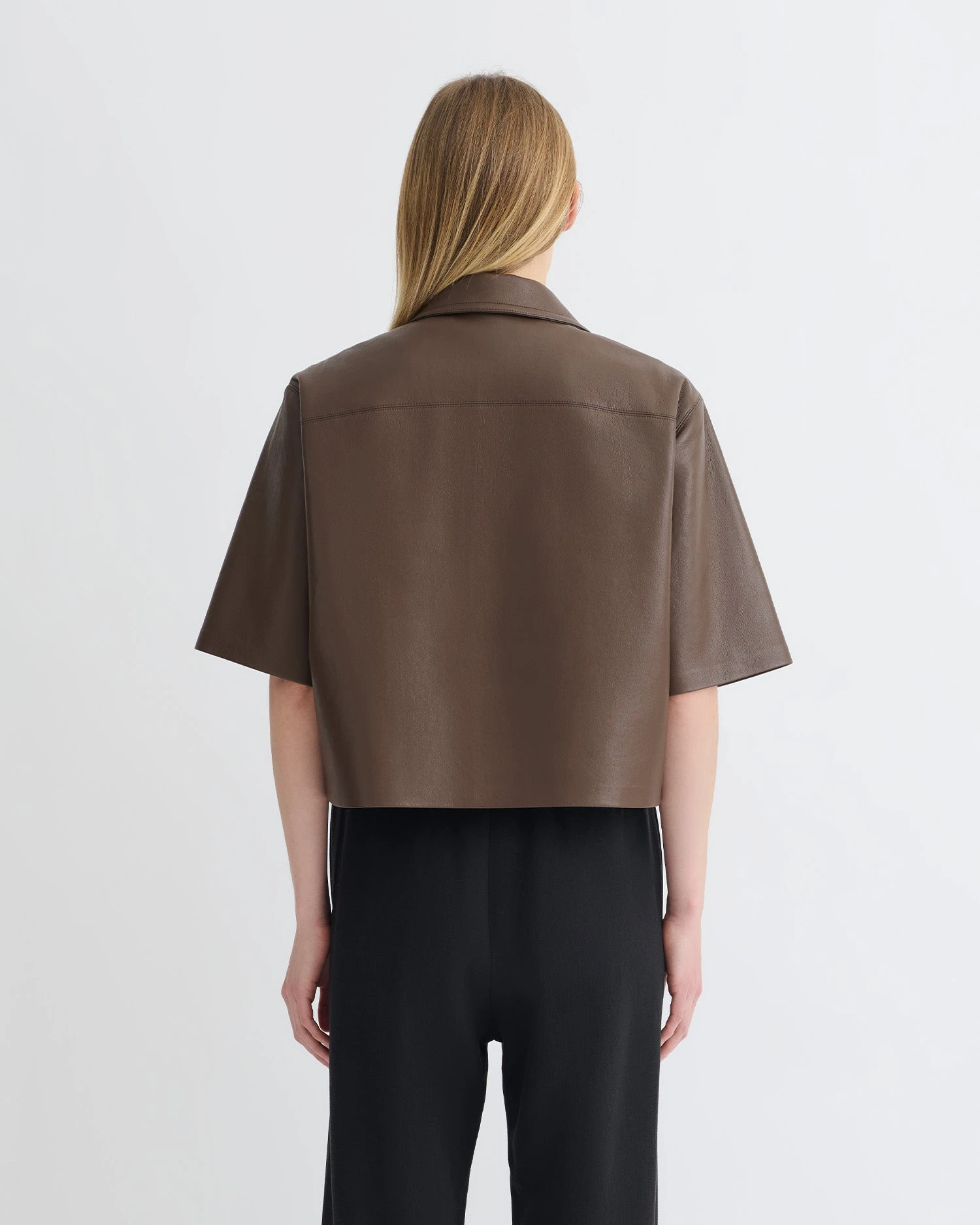 Nanushka Maisie - Regenerated Leather Shirt - Chocolate 3 Nanushka Maisie - Regenerated Leather Shirt - Chocolate - Image 3