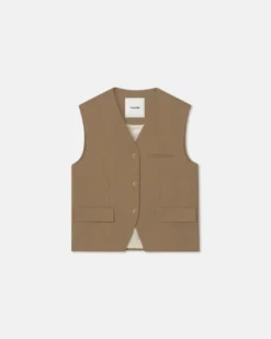 Nanushka Neymat - Tailored Vest - Brown -Nanushka Sale Store NW25PFVS06177NEYMAT BROWN COMPACTSUITING