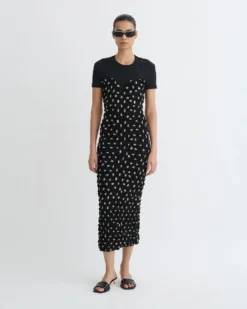 Nanushka Haylen - Seersucker Tech Chiffon Midi Dress - Polka
