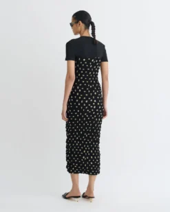 Nanushka Haylen - Seersucker Tech Chiffon Midi Dress - Polka -Nanushka Sale Store NW25SSDR31059 3